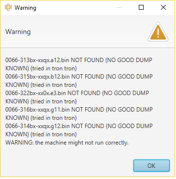 Error message when exiting TRON