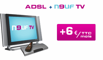 ADSL and TV package of Neuf Cégétel